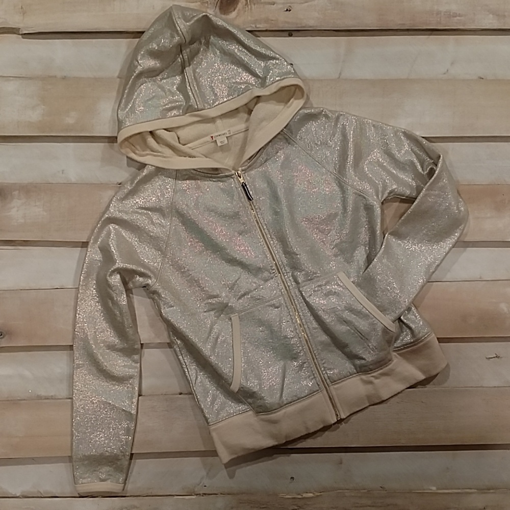 CREWCUTS HOODIE SILVER SIZE 12 GIRLS